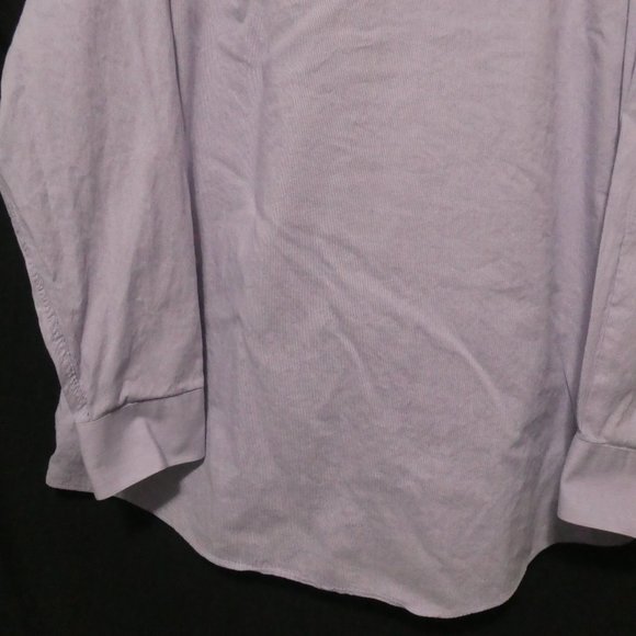 CALVIN KLEIN | Size 15, 34-35 | 100% Cotton | Lilac Button Down Dress Shirt - Picture 14 of 16